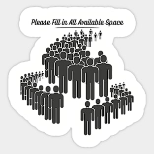 Fill in All Available Space - Queue Lines Sticker